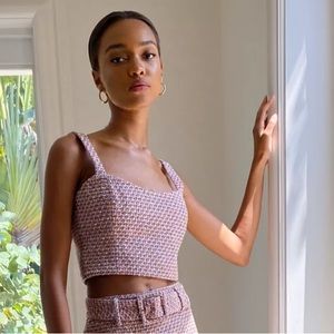 BNWOT Babaton times tweed top